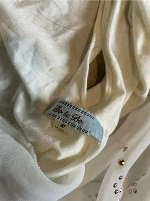 White Sleeveless Chiffon Top Size M thumbnail 2