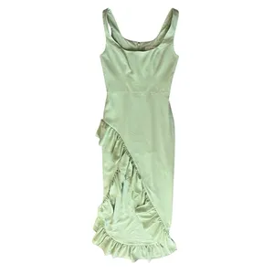 Dress the Population Women’s Charlene Ruffle Maxi Dress Gown Sage Green Size S thumbnail 2