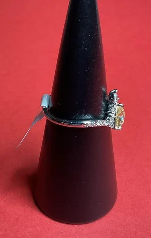 Bomb Party RBP5961 “Chasing a Dream” Lemon CZ on Rhodium Size 9 Ring NWT thumbnail 2
