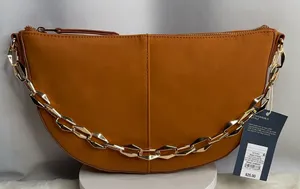 Universal Threads Brown Slouched Half-Moon Shoulder Bag with Gold Chain – NWT thumbnail 1