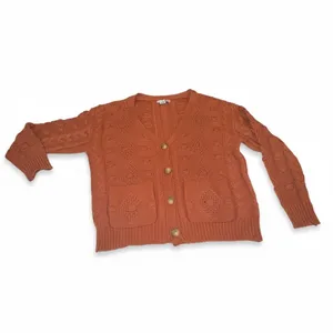 Sincerely Jules Rust Orange Cable‎ Knit Cardigan Sweater Women's Size Small NWOT thumbnail 2