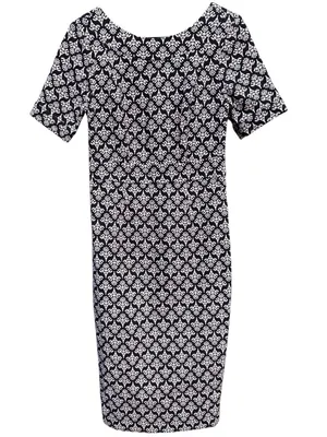 Like New Boden Talia Sheath Dress Black Pink Size 8 thumbnail 1