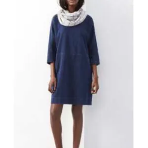 Eileen Fisher Dress Blue Tencel Organic Cotton Soft Denim Minimalist Capsule thumbnail 2