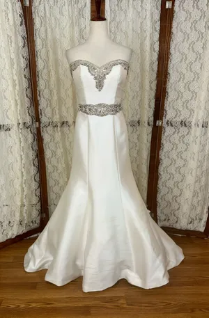 Stunning Private Collection Satin Twill Wedding Gown thumbnail 1