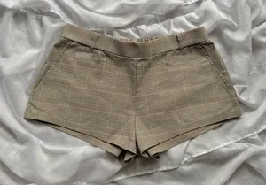 Free Haven Plaid Micro Shorts Tan Size L thumbnail 1