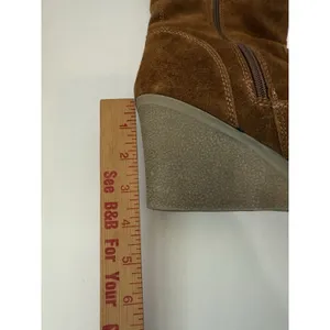 Beautiful Brown Bjorndal Women's Suede Boots Faux Shearling Lined Size 8.5 M‎ thumbnail 3