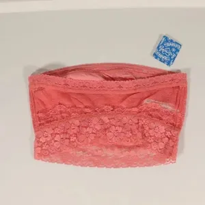 Free People NWT Scalloped Lace Bandeau in Pink Lemon Size Small thumbnail 5