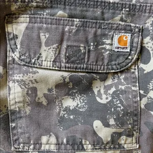 CARHART Camouflage Cargo Capris Women’s Workwear Farmwear XL. thumbnail 3