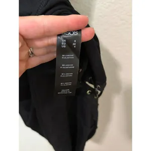 ASOS Maternity Black Bodycon Lace Up Slit Midi Dress Size US 4 NWT thumbnail 6