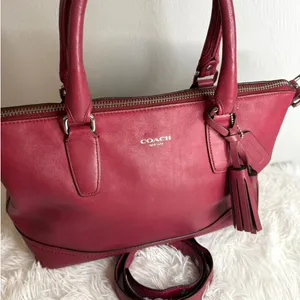 COACH Legacy Molly Duffle tote satchel purse handbag Cognac Glove Leather thumbnail 2