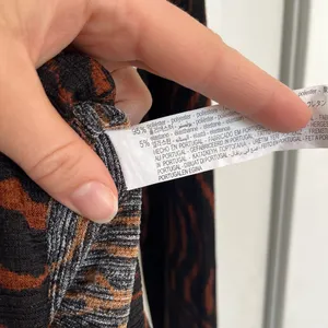 Zara Black Midi Dress Brown Black zebra tiger animal Print turtleneck longsleeve thumbnail 6