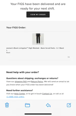 Black Livingston FIGS Scrub Pants small regular  thumbnail 3