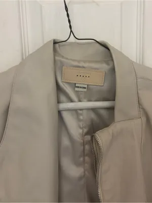 Blank NYC Faux Leather Moto Jacket in Vanilla Latte thumbnail 6