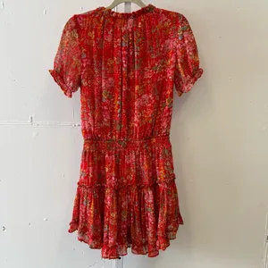 We're All‎ Pretty Girls Boho Summer Floral Elastic Waist Mini Dress Red Small thumbnail 2