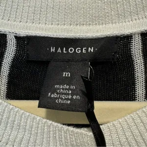 NWT Halogen Contemporary Plaid Checkered Stretch Button Down Cardigan Sweater Md thumbnail 8