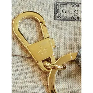 Gucci Interlocking G Keychain Ring Bag Charm GG Supreme Black Leather 701432 NIB thumbnail 12