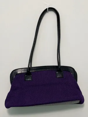 The Sak Original Vintage crochet medium shoulder bag in plum purple thumbnail 15