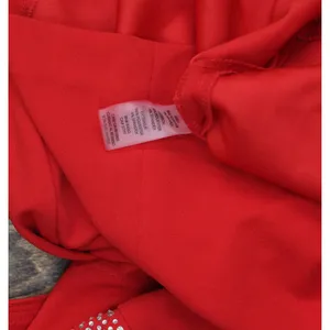 Calvin Klein Womens Embellished Bell Sleeve Back Zip Dress CD4CC3D8 Red 6 thumbnail 7