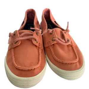 Sperry Woman’s Coral Slip On Canvas Boat Shoes Size 8 thumbnail 2