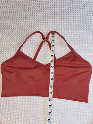 lululemon athletica 10 Rose Mauve Convertible Racerback Light Support Sports Bra thumbnail 14