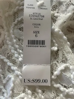 NWT White House Black Market‎ Lace Sleeveless Top Size 6 thumbnail 4