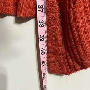 Women's MUDD Long‎ Sleeve Long Cardigan Duster Y2K 90s Size Medium Dark Orange thumbnail 6