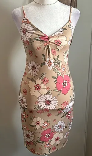 Ambiance Women’s Summer Spring Floral Sleeveless Stretch Slip Sundress thumbnail 1
