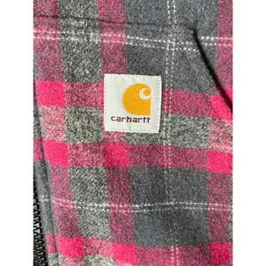 Carhartt Women’s Camden Plaid Wool Blend Quilted Jacket Faux Fur Hood XS thumbnail 6