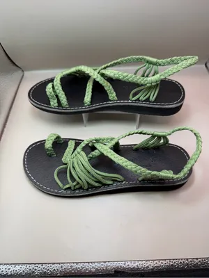 Natural and Co Green Rope Strap Sandals Women’s Approx 6.5-7 Boho thumbnail 9