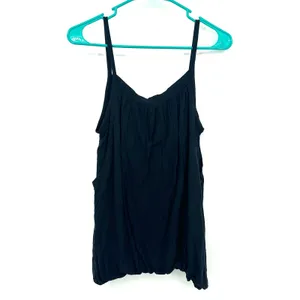 Tommy Jeans Size Medium Tank Top‎ Black Layered Bubble Hem Basic Undershirt thumbnail 2