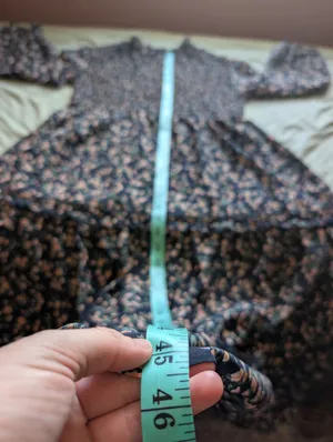 NWT Petal & Pup Floral Long Sleeve Maxi Dress Large Navy/Pink thumbnail 7