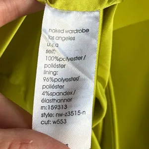 Naked Wardrobe Women's Lime Green Longline Blazer Size XS thumbnail 8