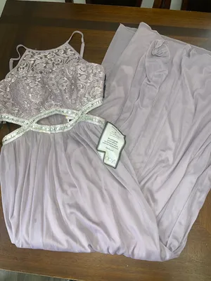 NWT Prom Dress Size 7 Lavender Sequin Lace Rhinestone Formal Homecoming Gown thumbnail 1