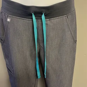 FIGS Heather Grey High Waisted Jogger Medical Scrub Pull-On Cargo Pant PO3743-XS thumbnail 8