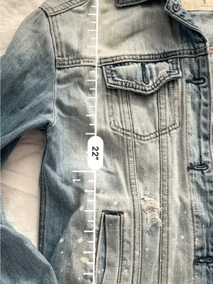 Hollister Light Blue Washed Denim Jacket with Faded Finish thumbnail 5