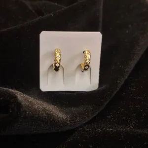 Gold-Tone Starburst Huggie Earrings thumbnail 2