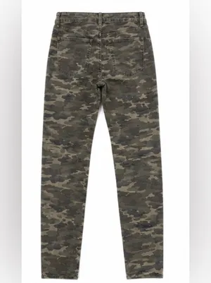 Free People Camo Skinny Jeans Size 29 Stretch Mid Rise Green Camouflage Pants thumbnail 2