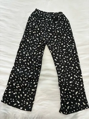 Crescent Black Pants with White Spot Print thumbnail 3