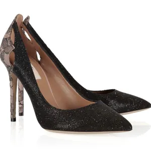 Valentino lace and caviar crystal pumps heels size IT 38.5 US 8.5 thumbnail 1