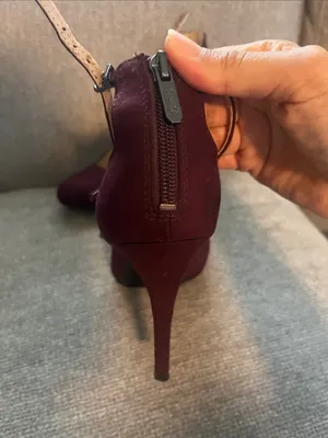Circus by Sam Edelman Burgundy Strappy Pointed-Toe Heels thumbnail 5