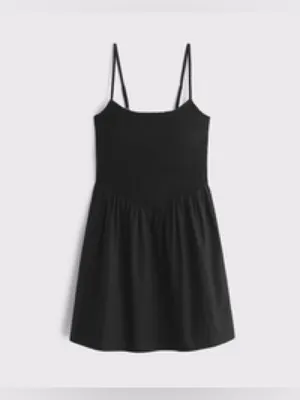 Abercrombie Dipped-Waist Smocked Mini Dress thumbnail 6