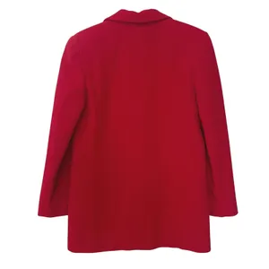Vintage Saks Fifth Avenue Wool Blazer Nylon Cashmere Red Folio‎ Collection Women thumbnail 2