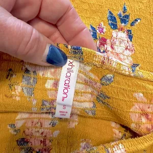 Xhilaration Small Juniors•Floral Sundress•Smocked Bodice and Sleeves•Ruffled Collar thumbnail 9