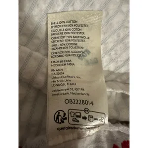 Free People Embroidered Cottage Bohemian Seersucker Saugatuck Midi Dress Large thumbnail 9
