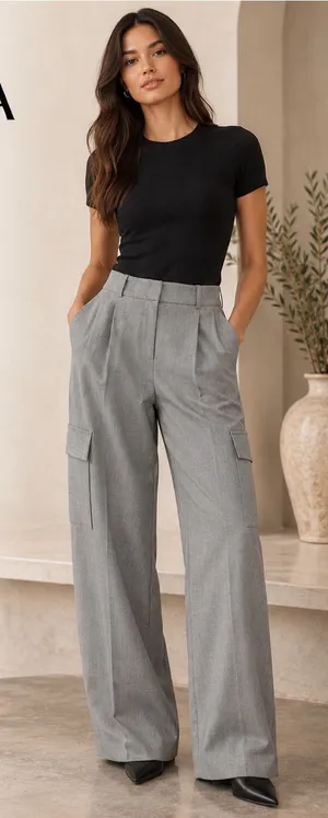 Aritzia Babaton Spotlight Cargo Pant Heather Medium Grey Size 4 NWT thumbnail 1