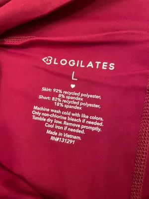 NWT! Blogilates Target X Popflex Viral Taylor Swift Ballerina Skort Burgundy Size Large thumbnail 7