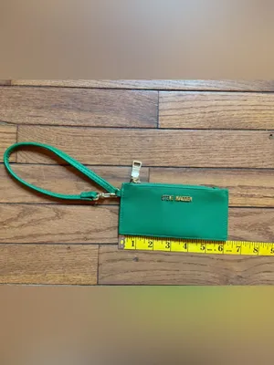 Steve Madden Green Wristlet Wallet ID Window Card Case Organizer Small Pouch thumbnail 2