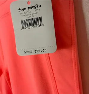 Free People very prairie papaya punch leggings XS NWT thumbnail 3