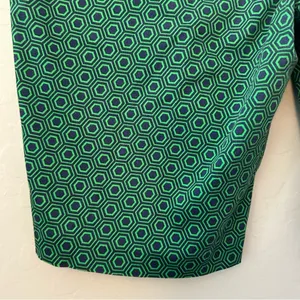 Laundry by Shelli Segal green and navy geometric print Bermuda shorts size 14 thumbnail 8