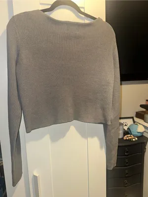 Pink Rose Gray Cropped Button Cardi $45 MSRP thumbnail 6
